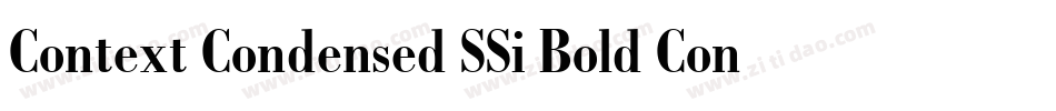 Context Condensed SSi Bold Condensed Italic字体转换